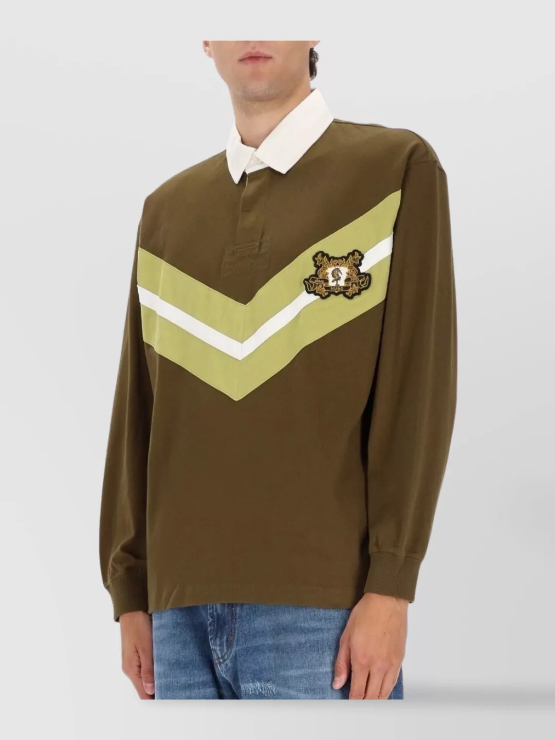 Hugo Chevron Knit Sweater Long Sleeves