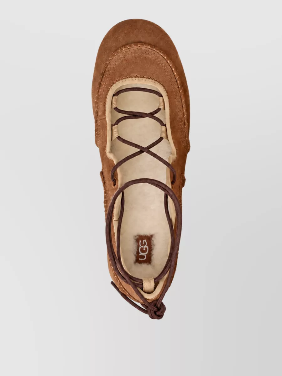 Ugg Leather Lace-Up Sneakers