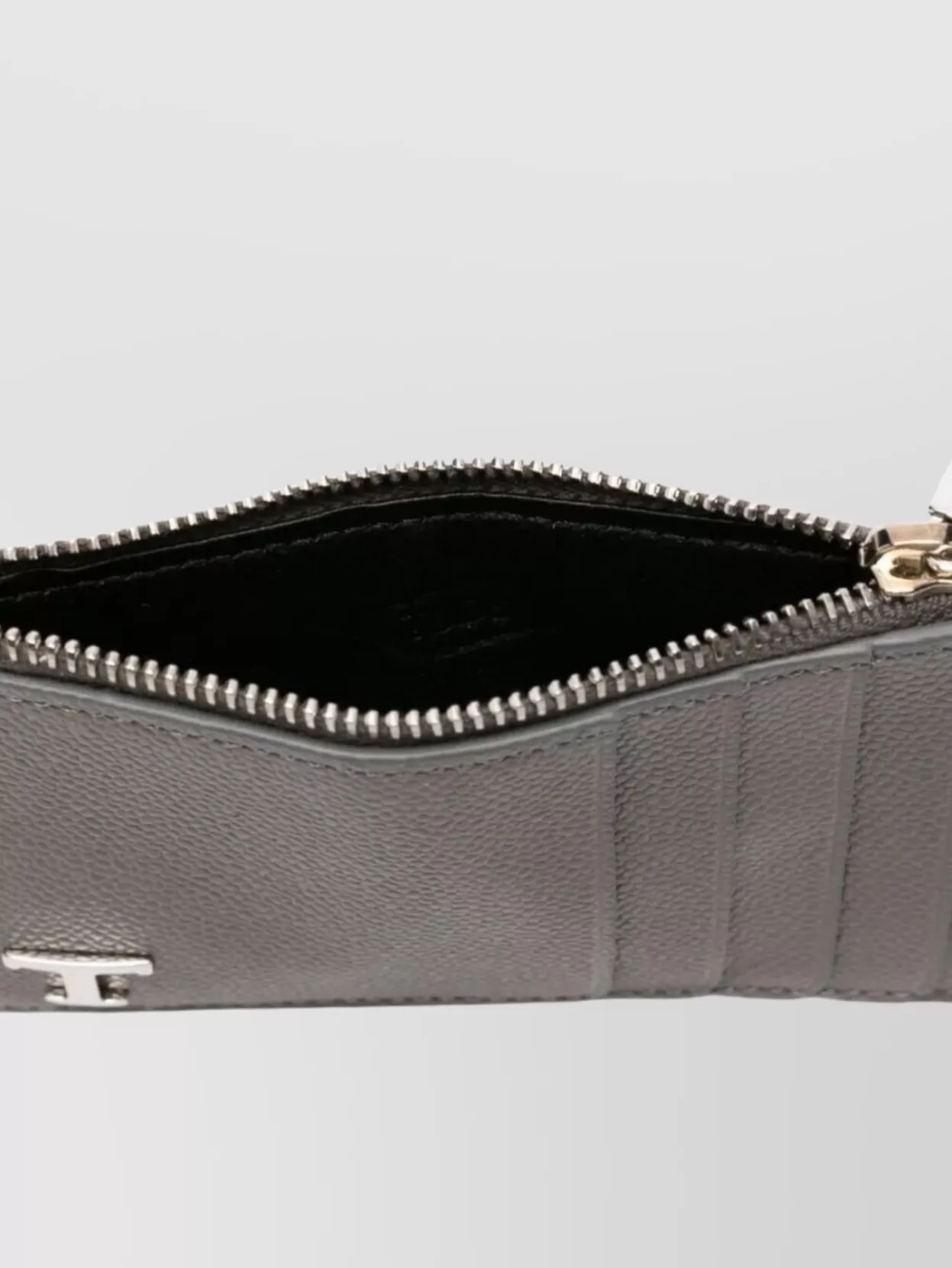 Tod's Metal Logo Card Slots Zipper