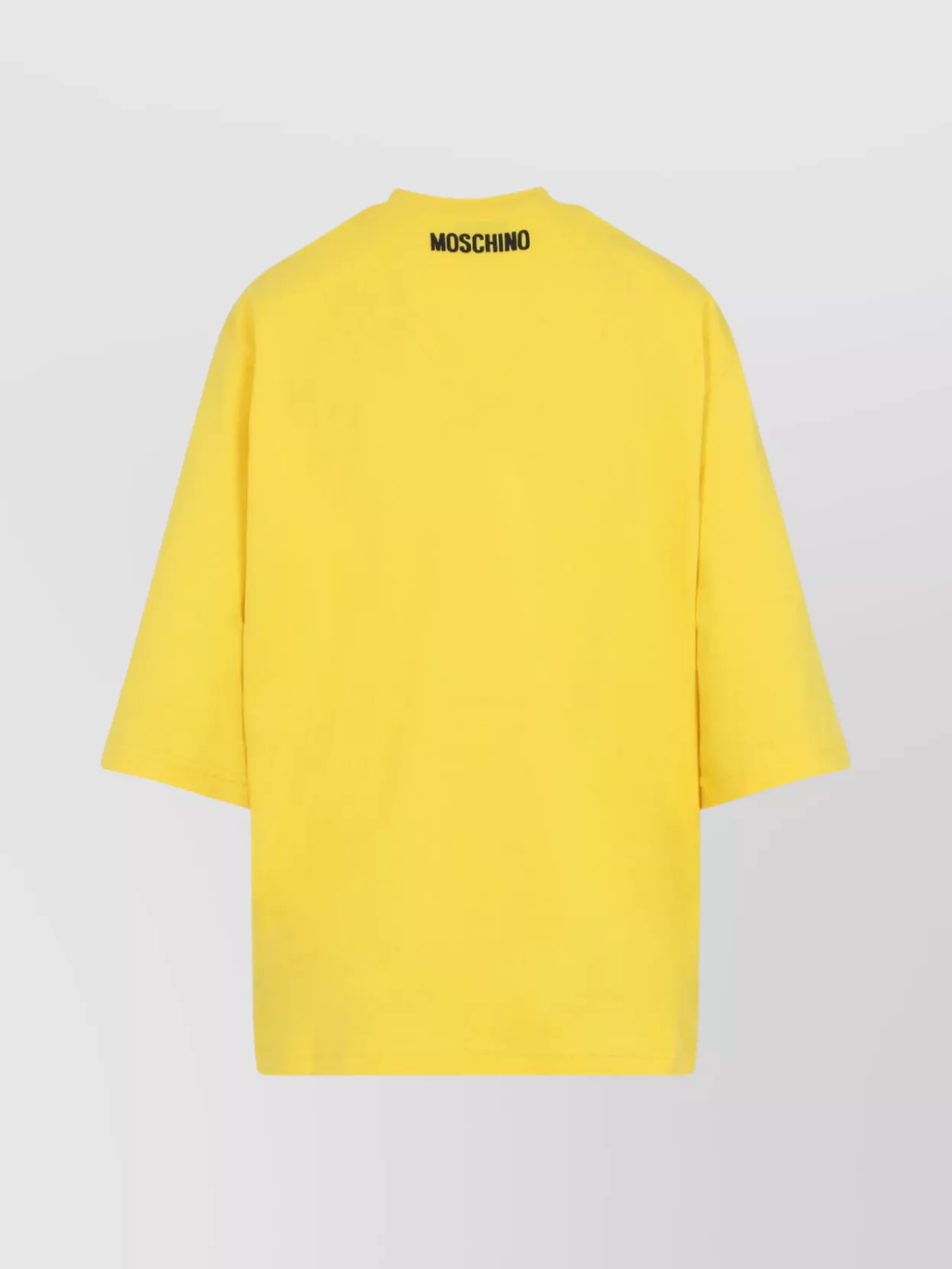 Moschino Smiley Face Graphic T-shirt In Bright Yellow Cotton In Yellow