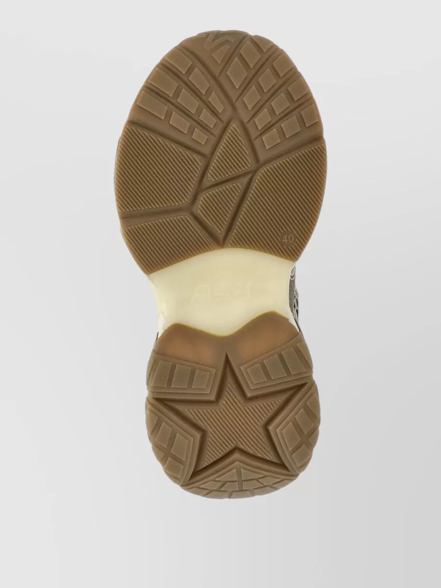 Ash Low Sneakers Leather Fabric Mesh Perforated Sole