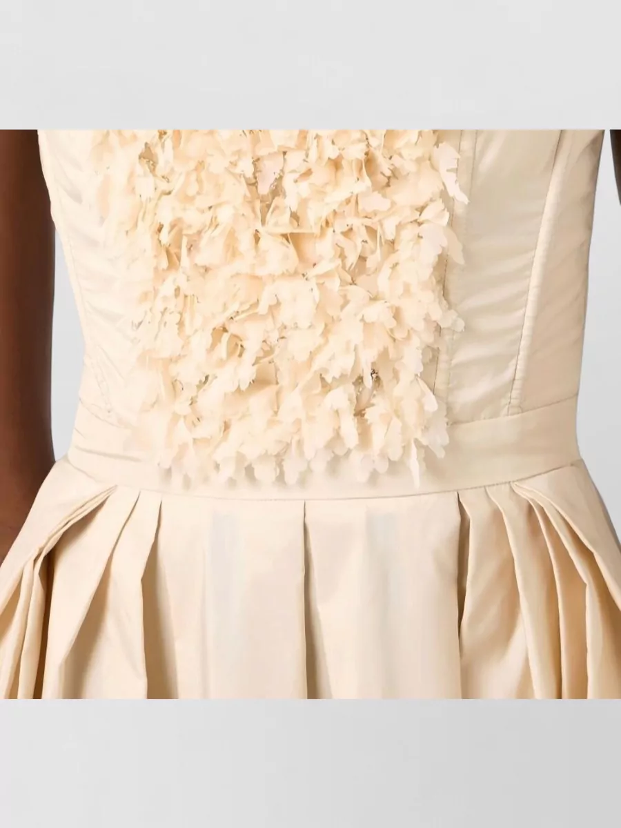Elisabetta Franchi Embroidered Sleeveless Sweetheart-Neck Mini Dress