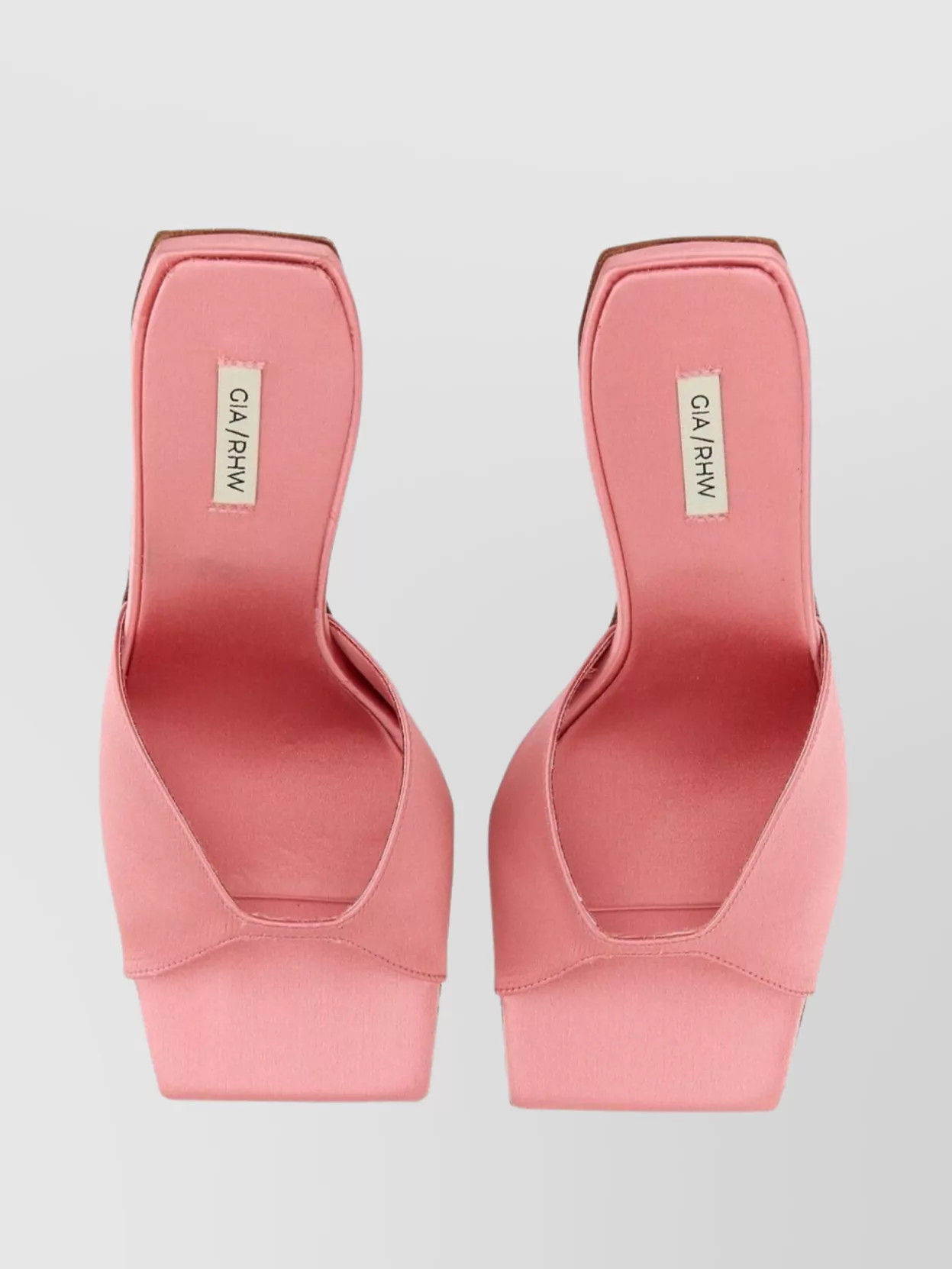 Gia Borghini Eleven Point Five Centimeter Heel Sandal With Square Toe In Pink