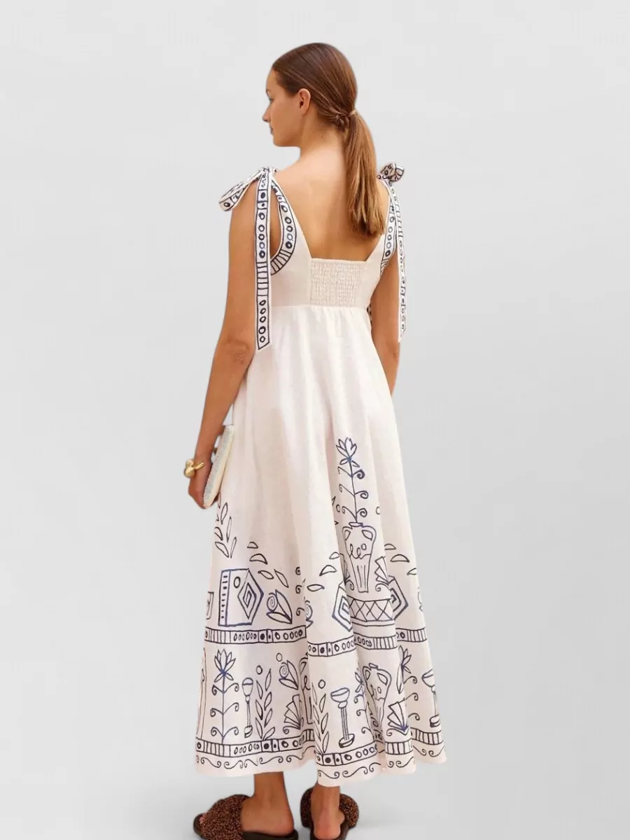 Alémais Linen Midi Sundress