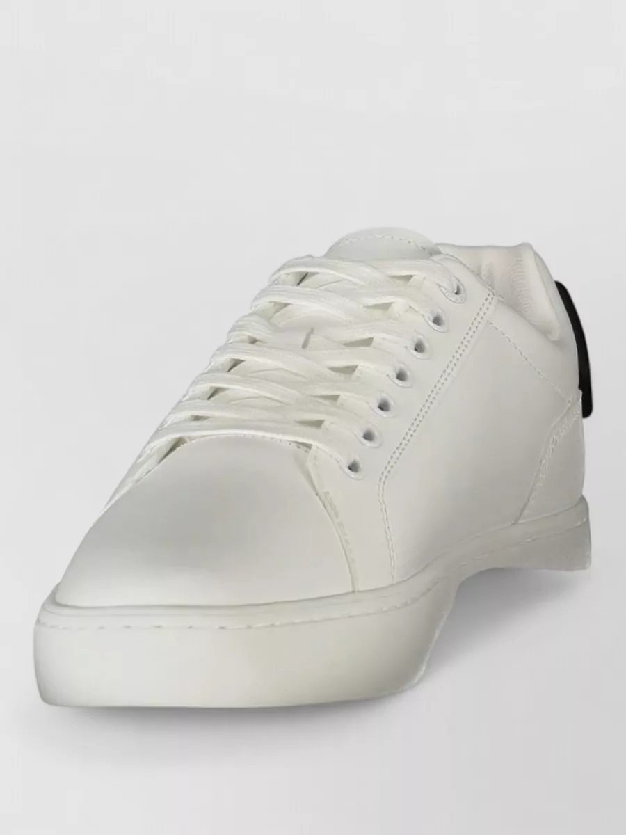 Calvin Klein leather low-top lace-up sneakers