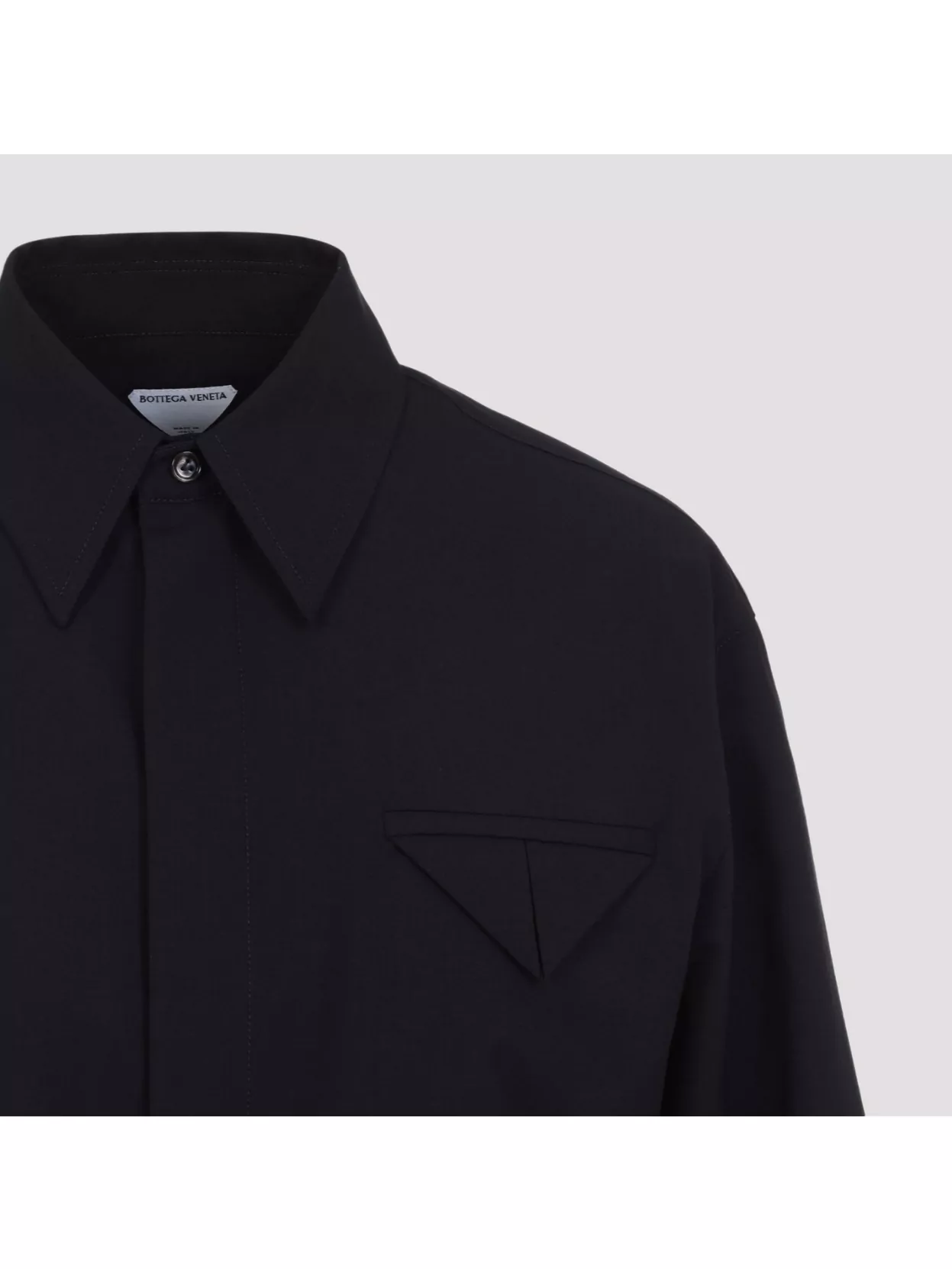 Bottega Veneta Wool Shirt With Buttoned Cuffs And Chest Pocket