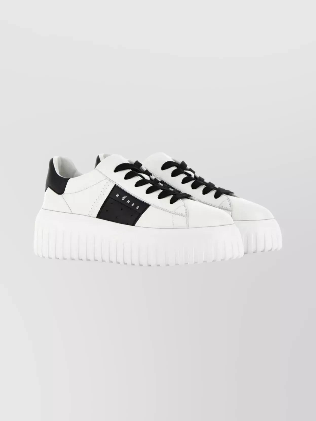 Hogan Sneakers With Thick Sole And Perforated Panel In White