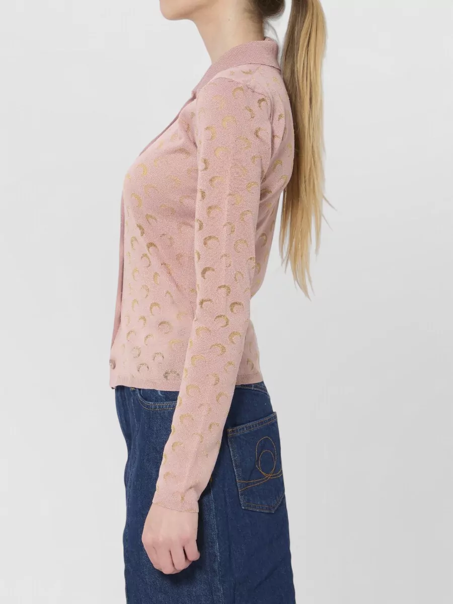 Marine Serre Ribbed Slim-Fit Cardigan