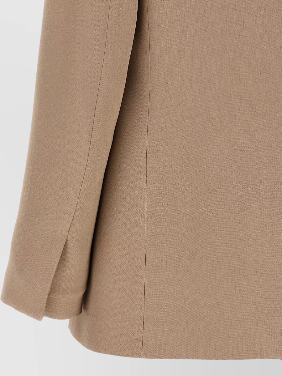 Fabiana Filippi Twill V-Neck Long-Sleeve Blazer