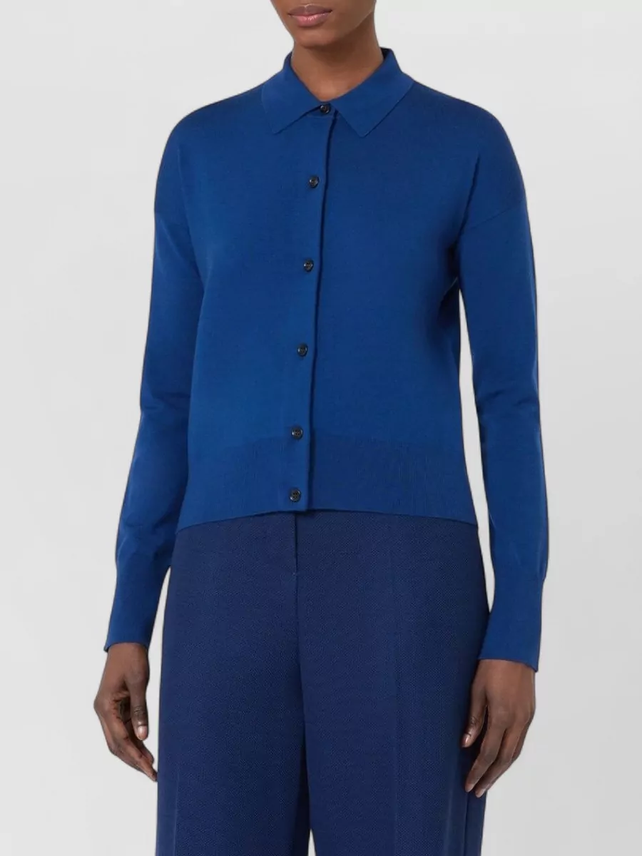 Max Mara Ribbed Slim-Fit Wool Cardigan