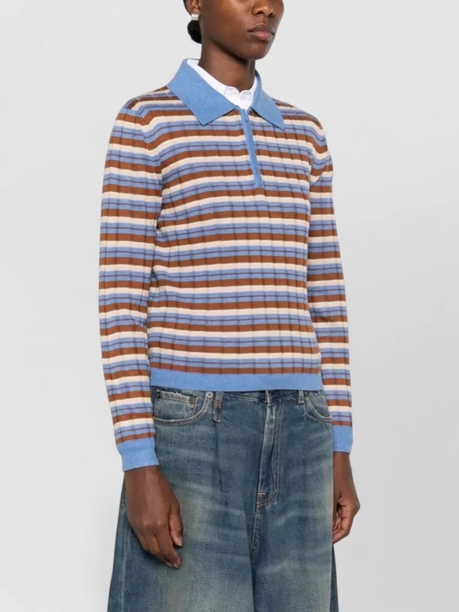 Guest In Residence Silk Track Polo Sweatshirt