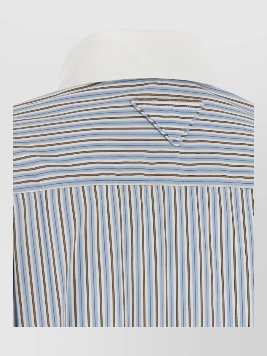 Prada Striped Cotton Poplin Shirt