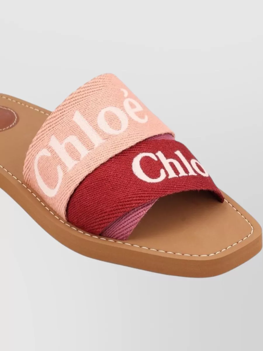 Chloé Woody Flat Sandals Open Toe Design