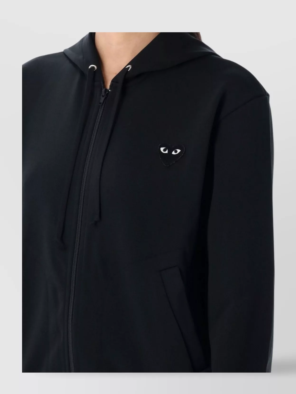 Comme Des Garçons Play Heart Zip Hoodi Graphic Print