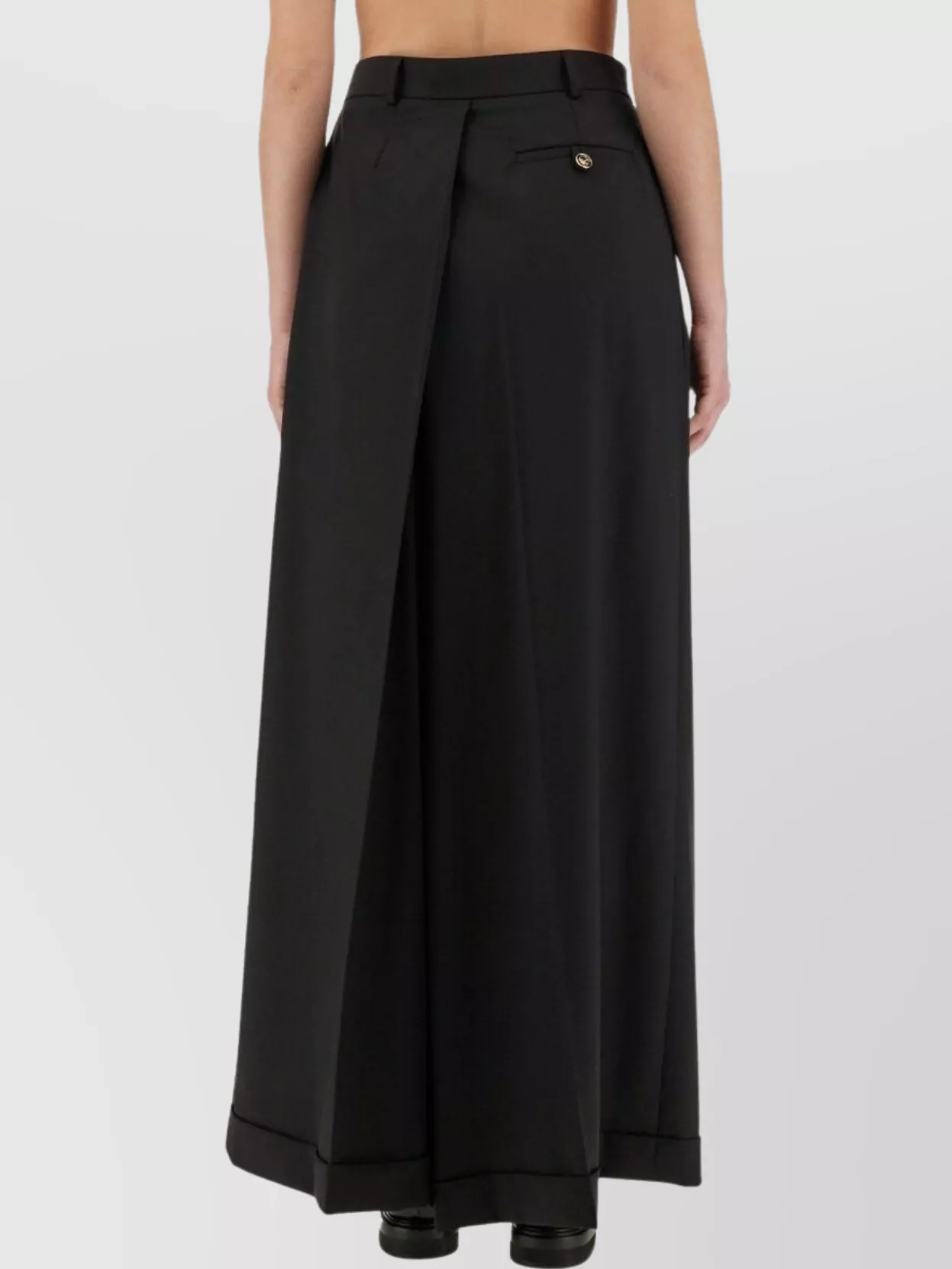 Moschino Couture Asymmetrical Wool Pants