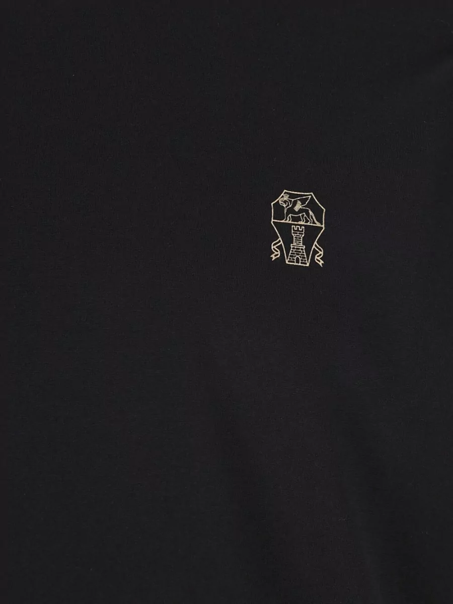 Brunello Cucinelli Cotton Logo Embroidery Crew Neck T-Shirt