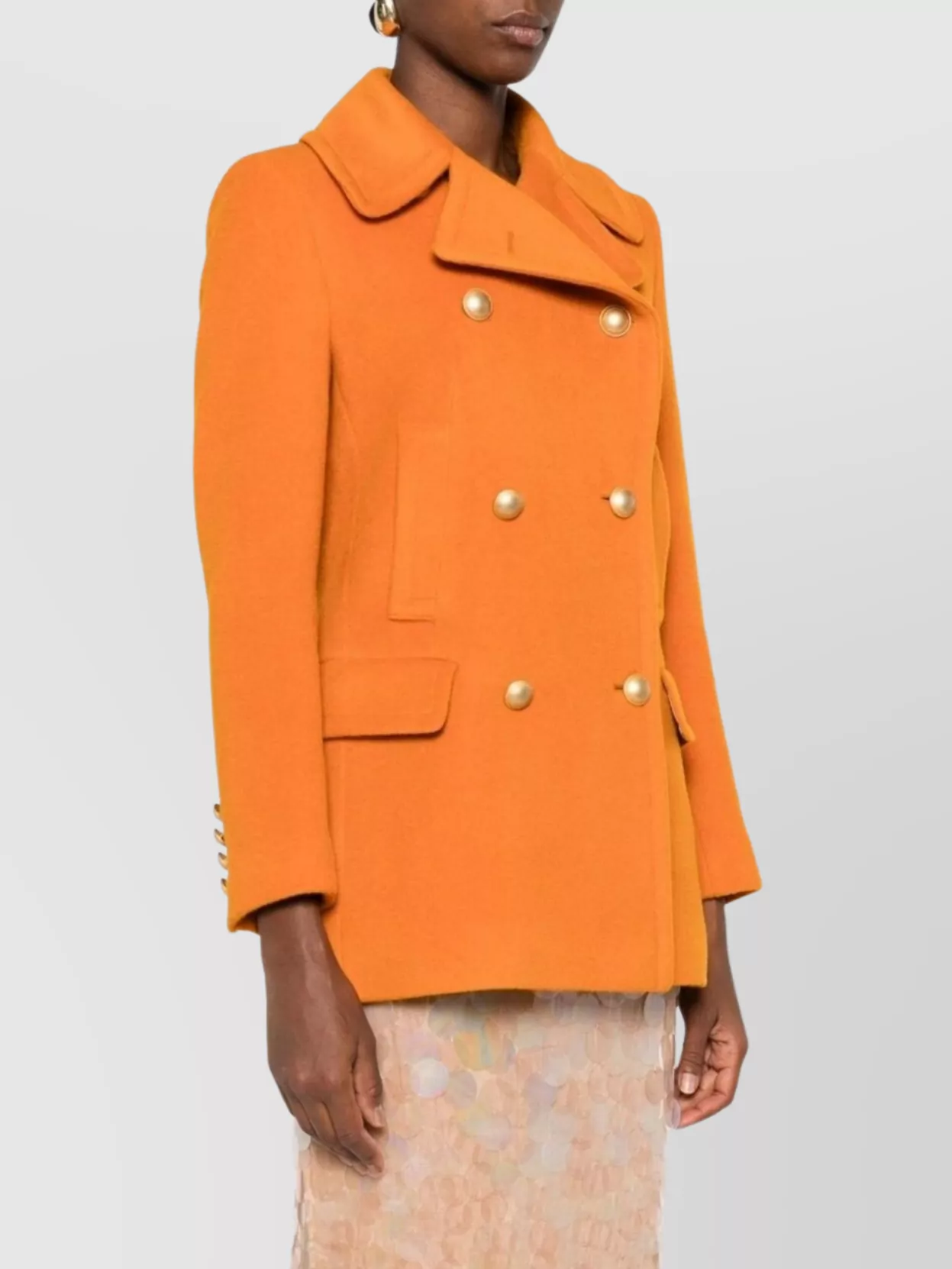 Tagliatore Double-breasted Wool-mohair Blend Coat With Flap Pockets In Animal Print