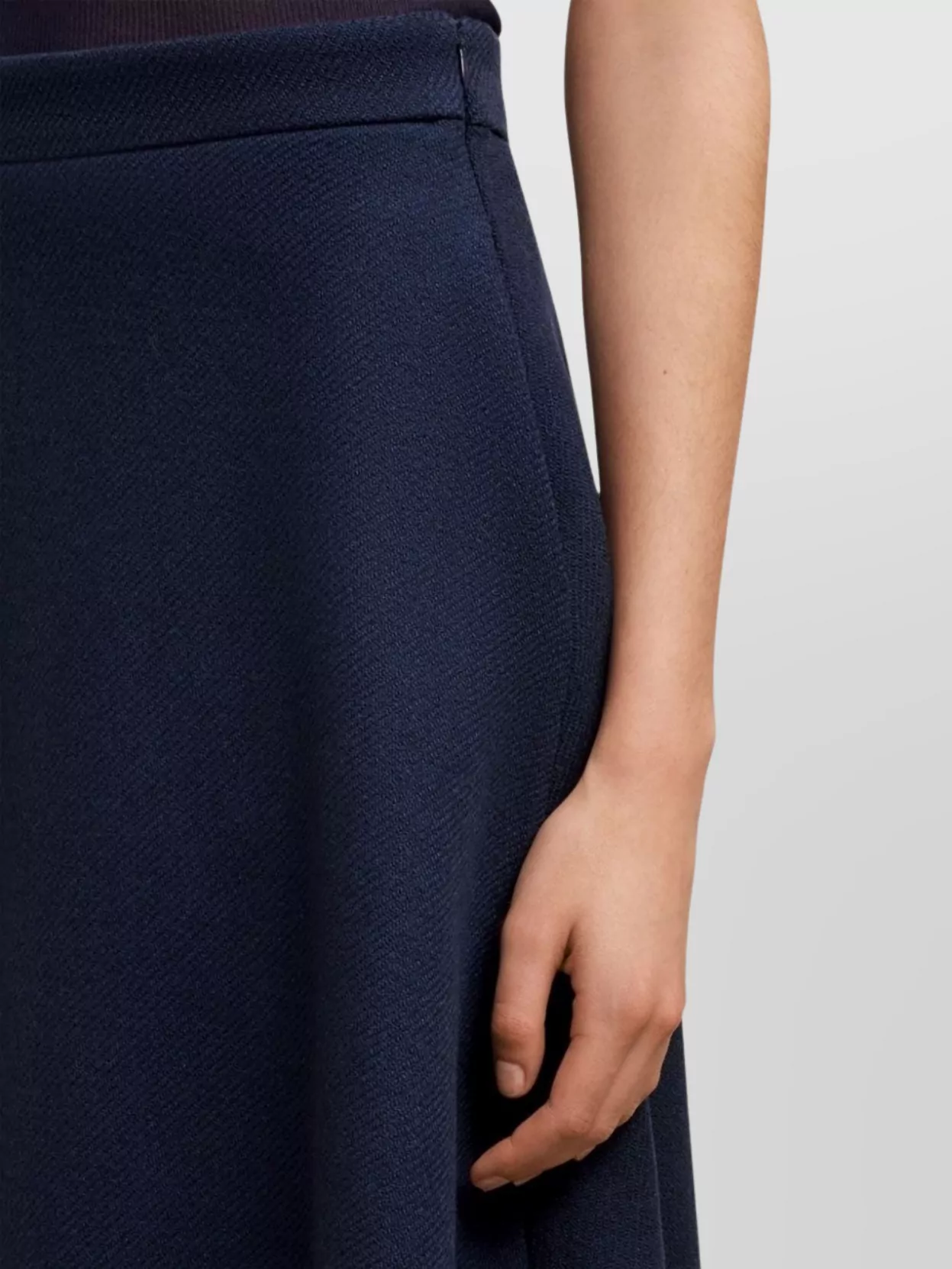 Ami Paris A-Line Skirt In Virgin Wool Blend