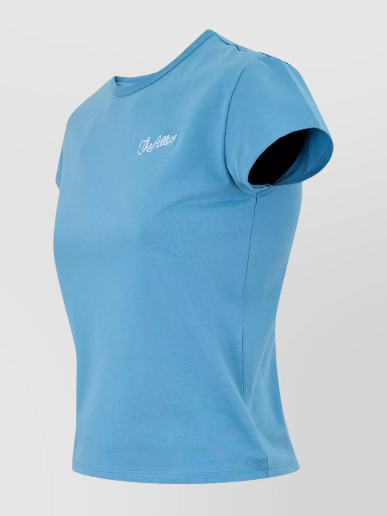 Attico Crew Neck Jersey T-shirt In Soft Fabric In Blue