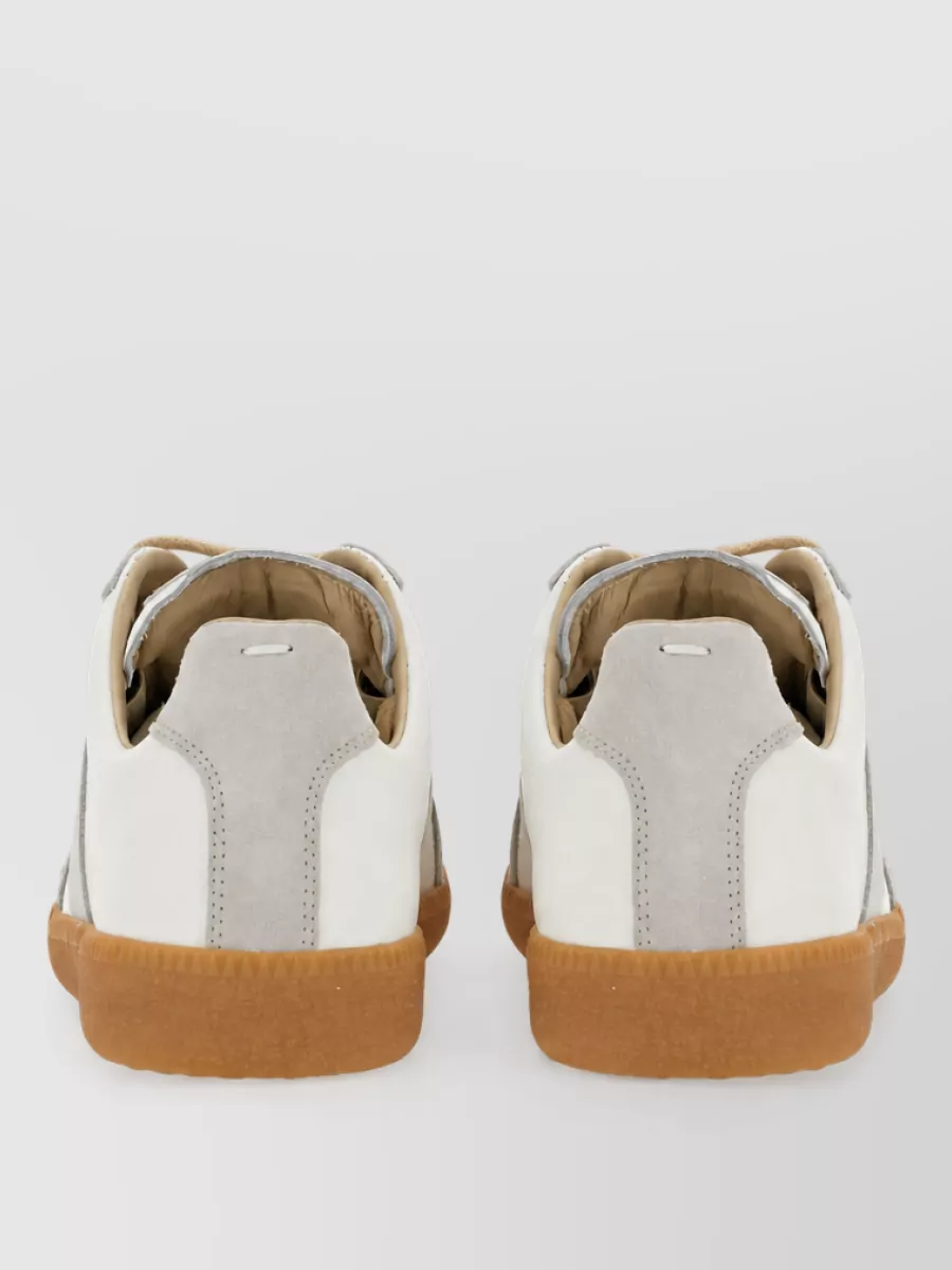 Maison Margiela Replica Lace Up Suede Leather Sneakers