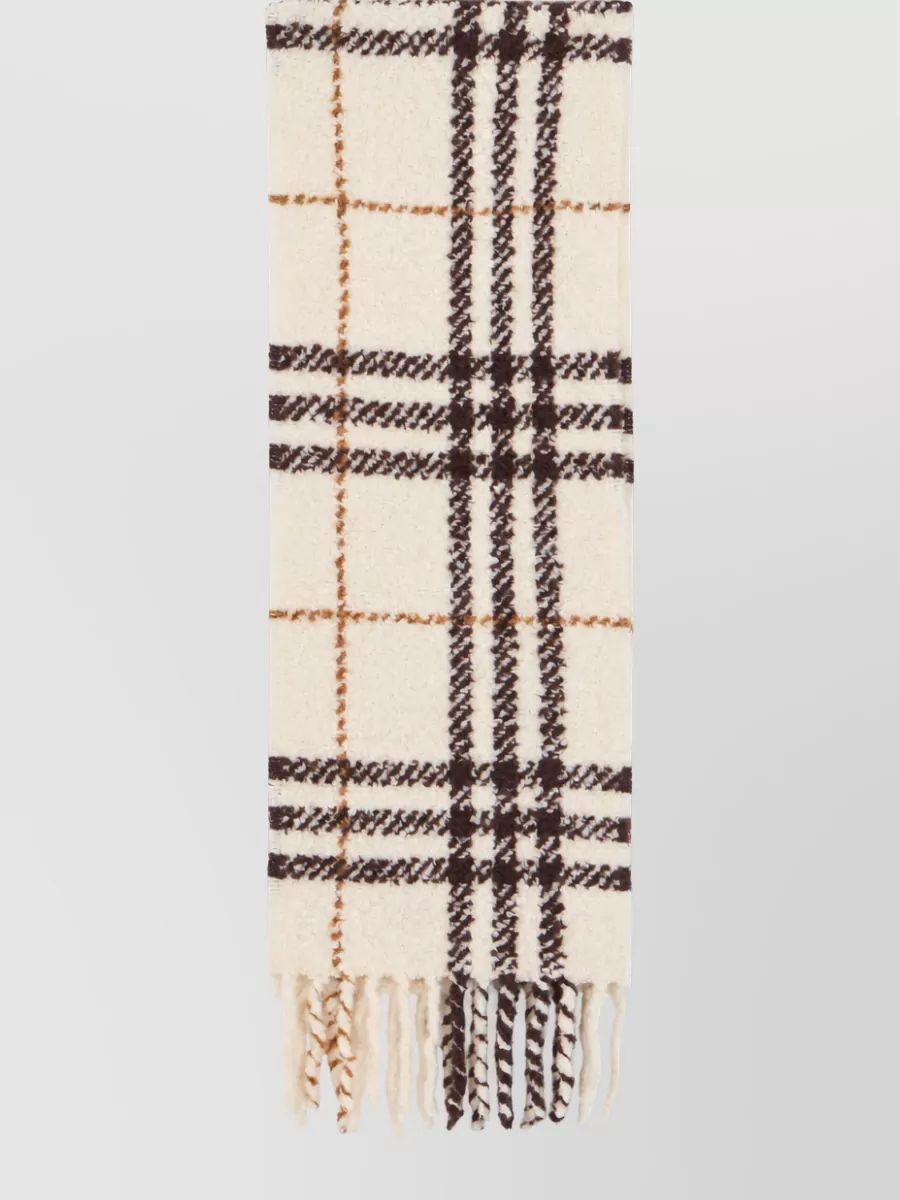 Burberry checked alpaca wool scarf