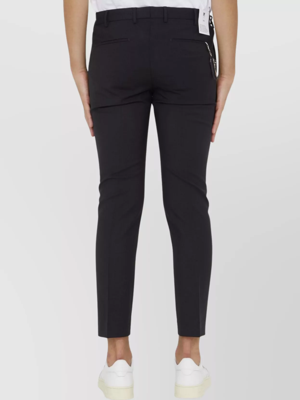 Pt Torino Belt-loops Zip-fly Trousers In Black