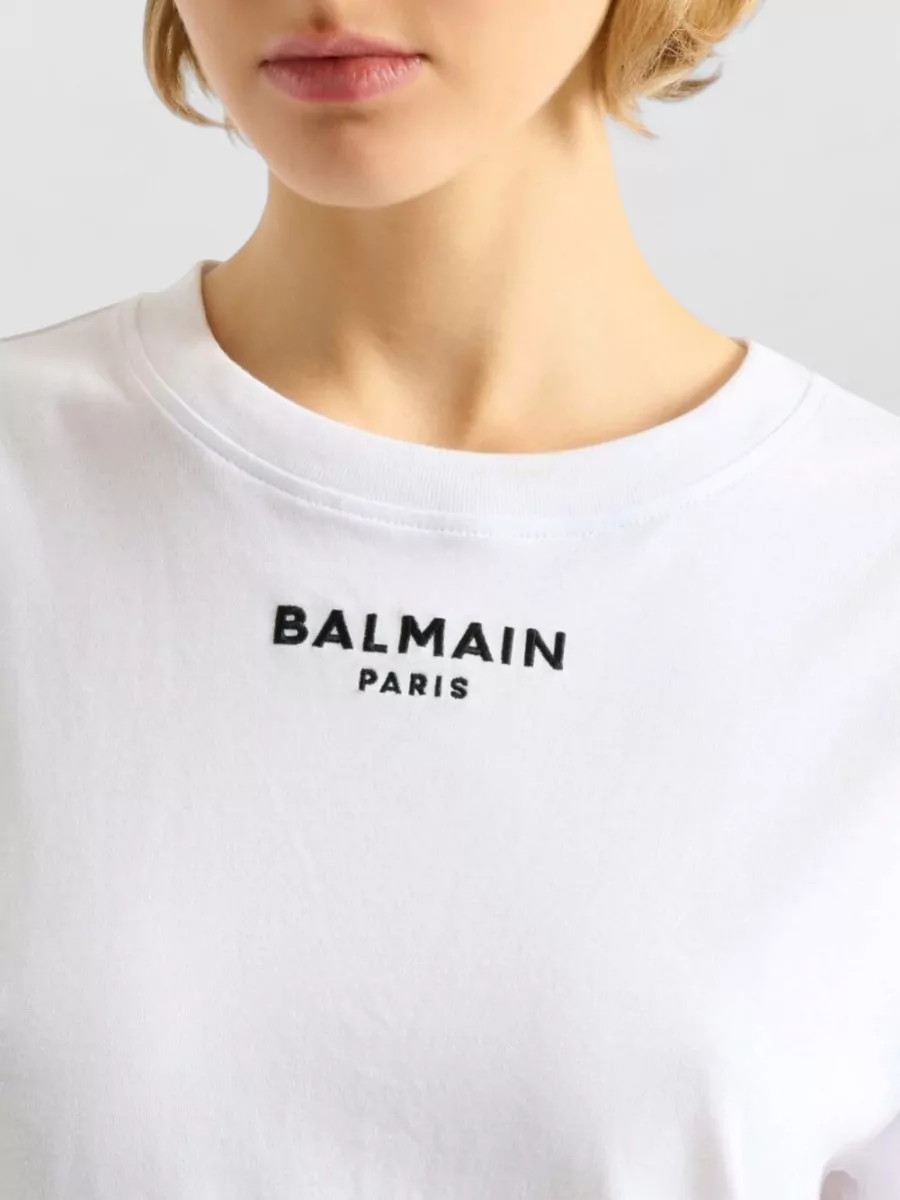 Balmain Cotton Logo-Embroidered T-Shirt