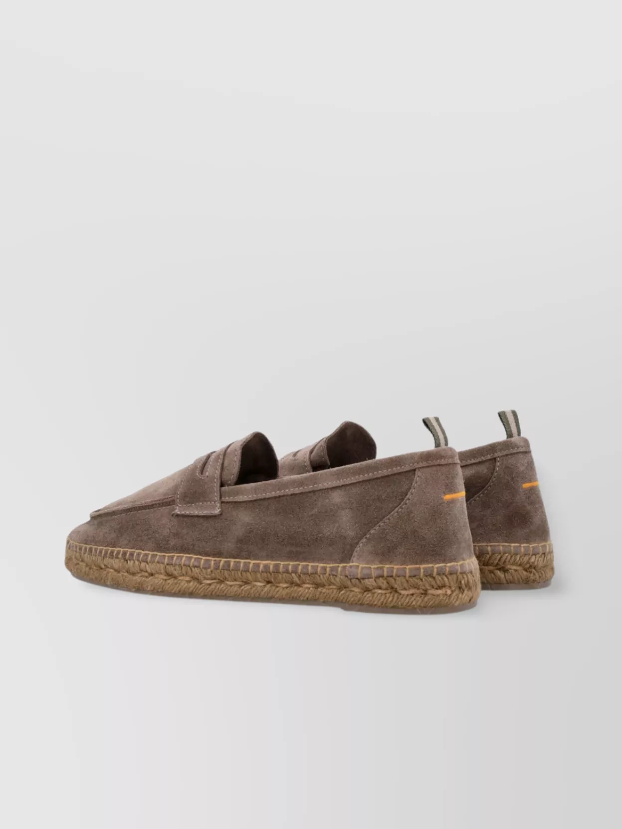 Castaner Suede Stitched Round Toe Espadrilles