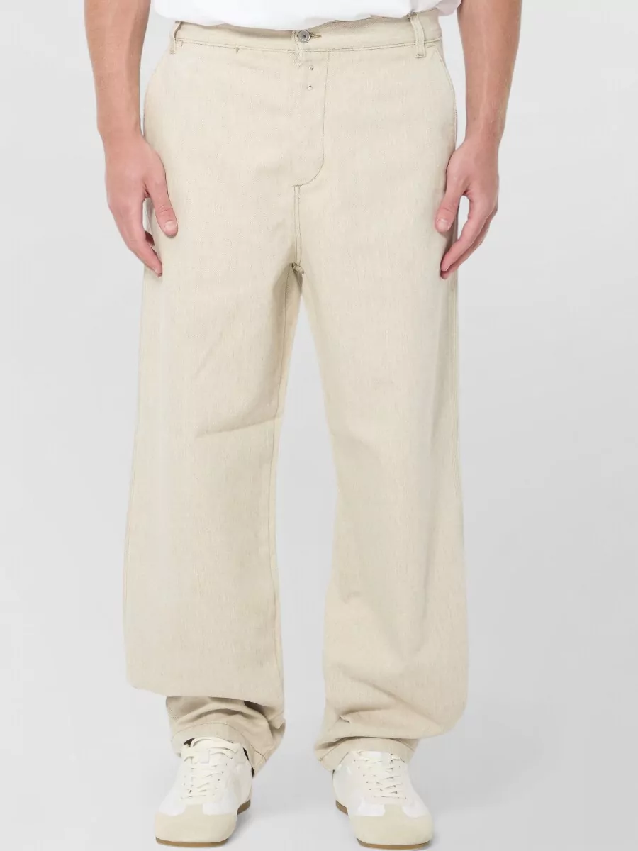 Jacquemus Denim Mid-Rise Straight-Leg Trousers