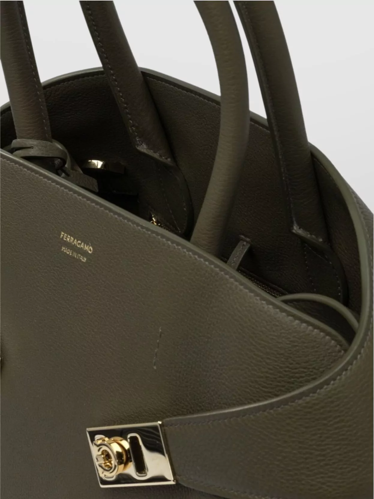 Ferragamo Structured Top Handle Shoulder Bag