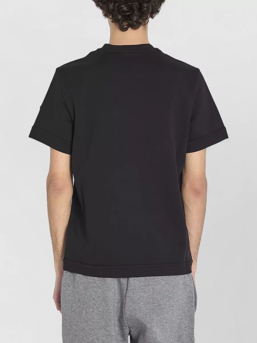 Moncler Cotton Ribbed Crewneck Short-Sleeve T-Shirt