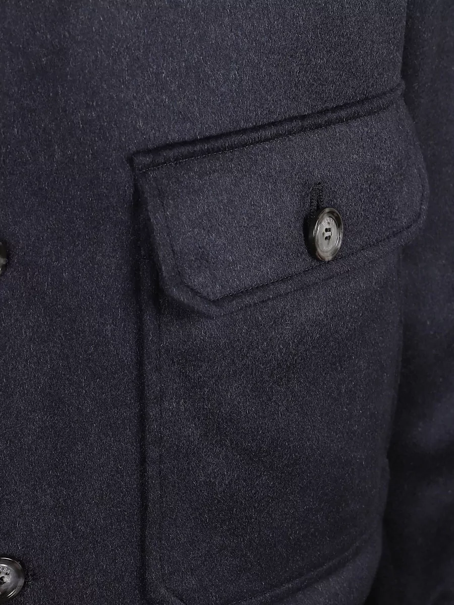 Barba Napoli Wool Ribbed Bomber Jacket