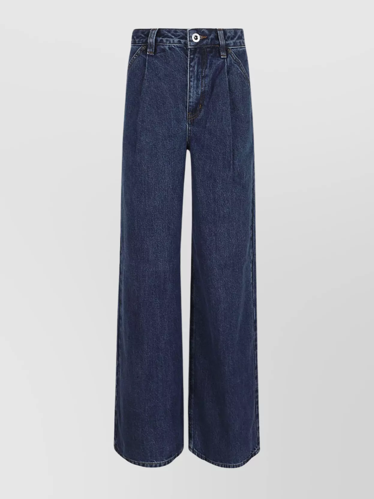 Shop Self-portrait Wide Leg Denim Jeans