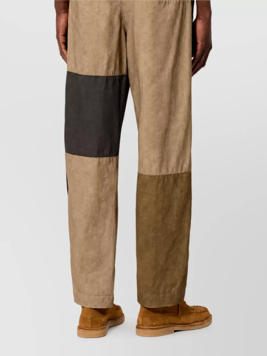 Isabel Marant Cotton Paneled Relaxed-Fit Trousers