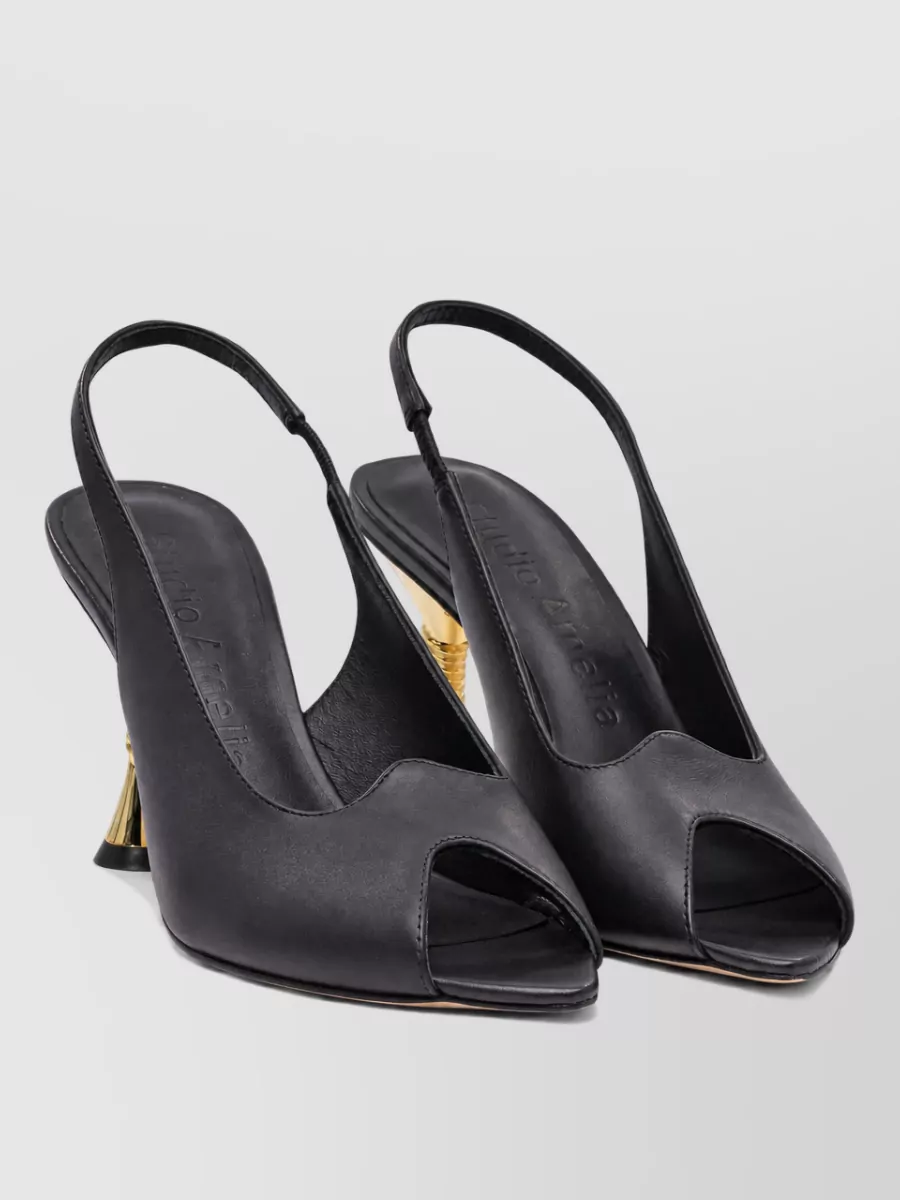 Studio Amelia leather slingback pumps