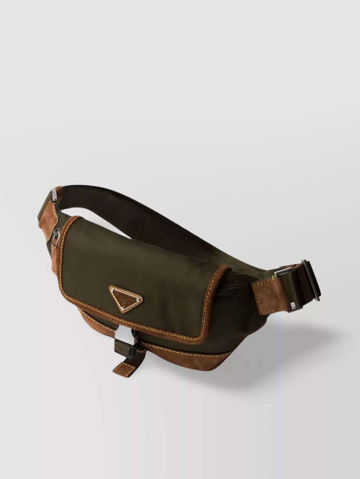 Prada Nylon And Suede Belt Bag
