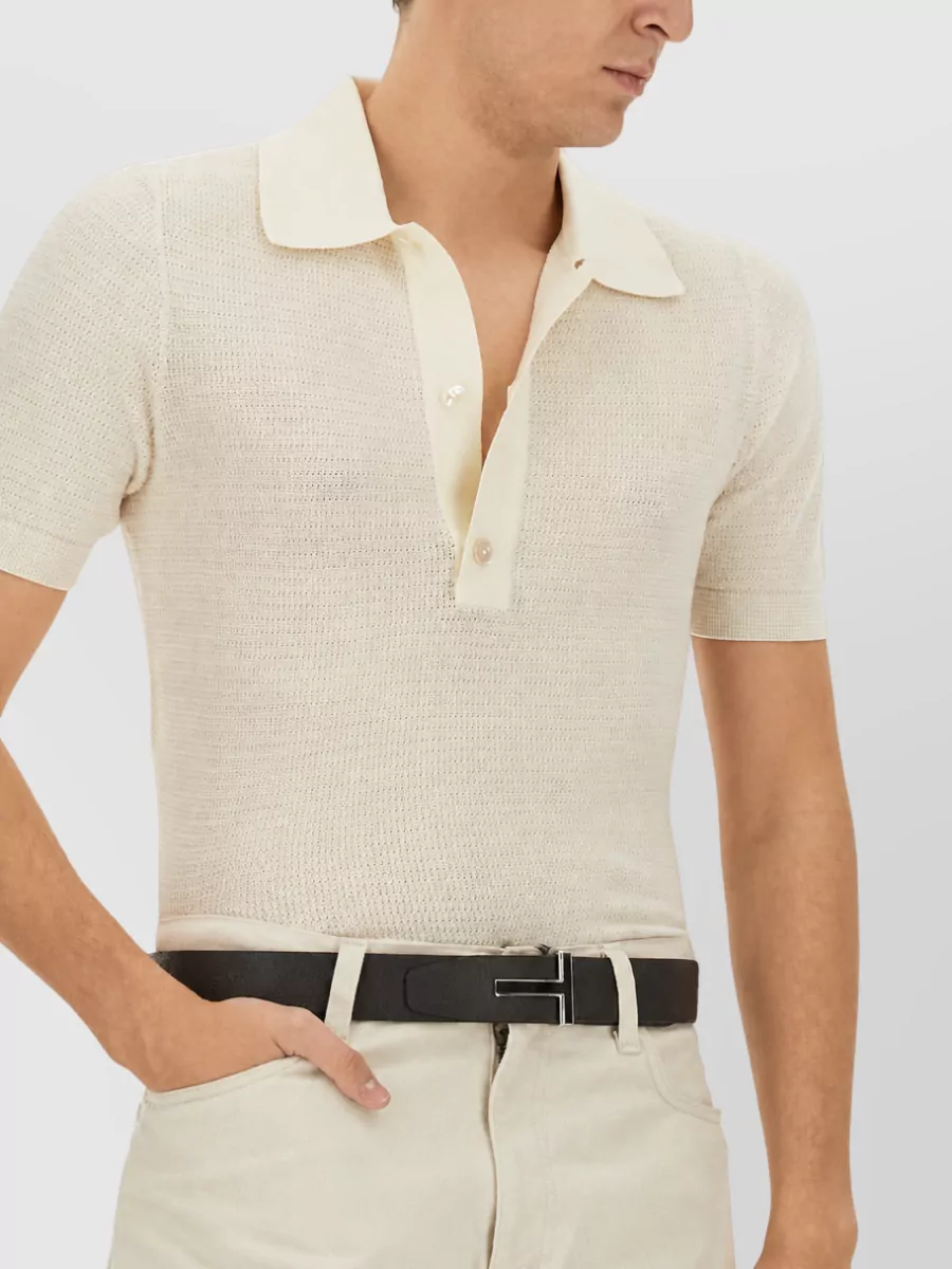 Tom Ford Cotton And Silk Polo Shirt