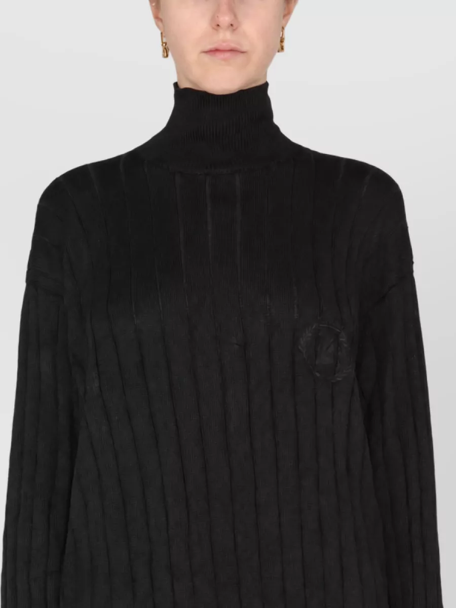 Balenciaga silk oversized turtleneck sweatshirt