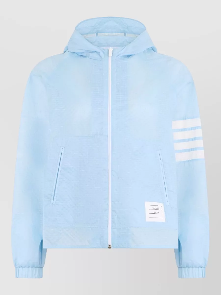 Thom Browne ripstop hooded bomber jacket