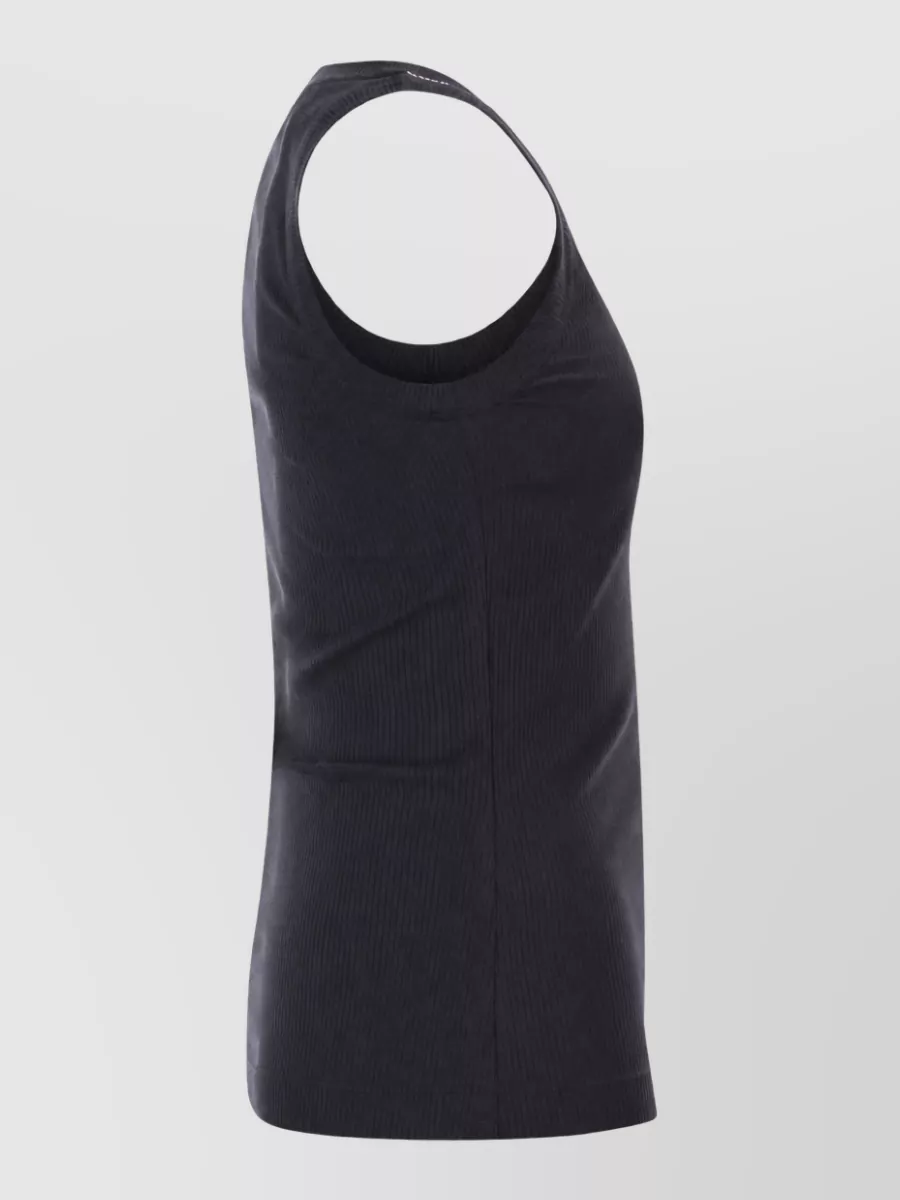 Brunello Cucinelli Ribbed Sleeveless Top With Jewelled Trim