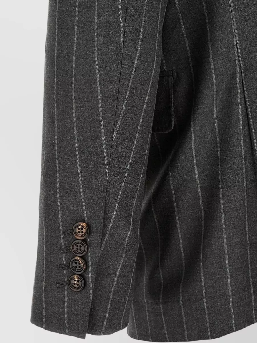 Brunello Cucinelli Pinstripe Single-Breasted Suit Jacket