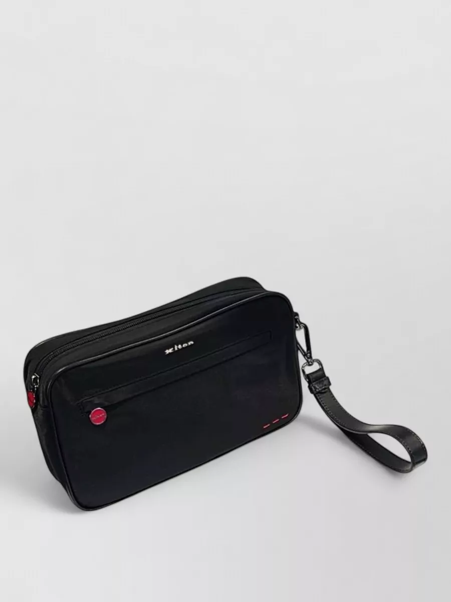 Kiton leather clutch bag