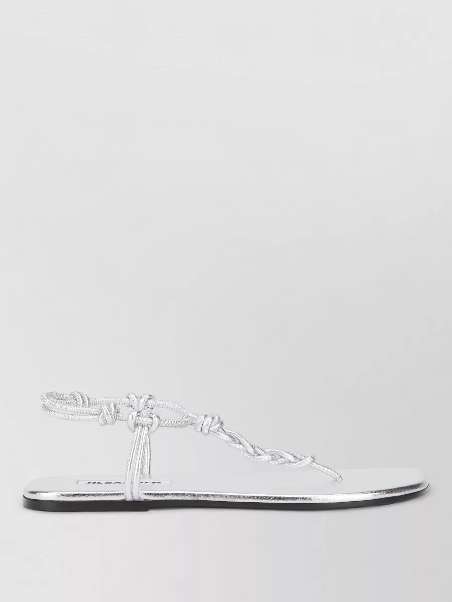 Jil Sander Leather Flat Sandals