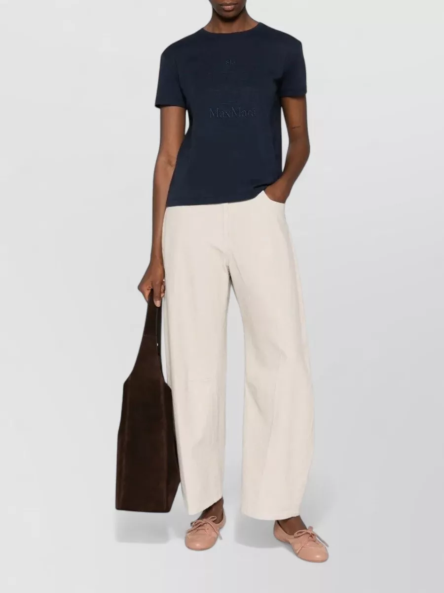 S Max Mara Embroidered Cotton T-Shirt