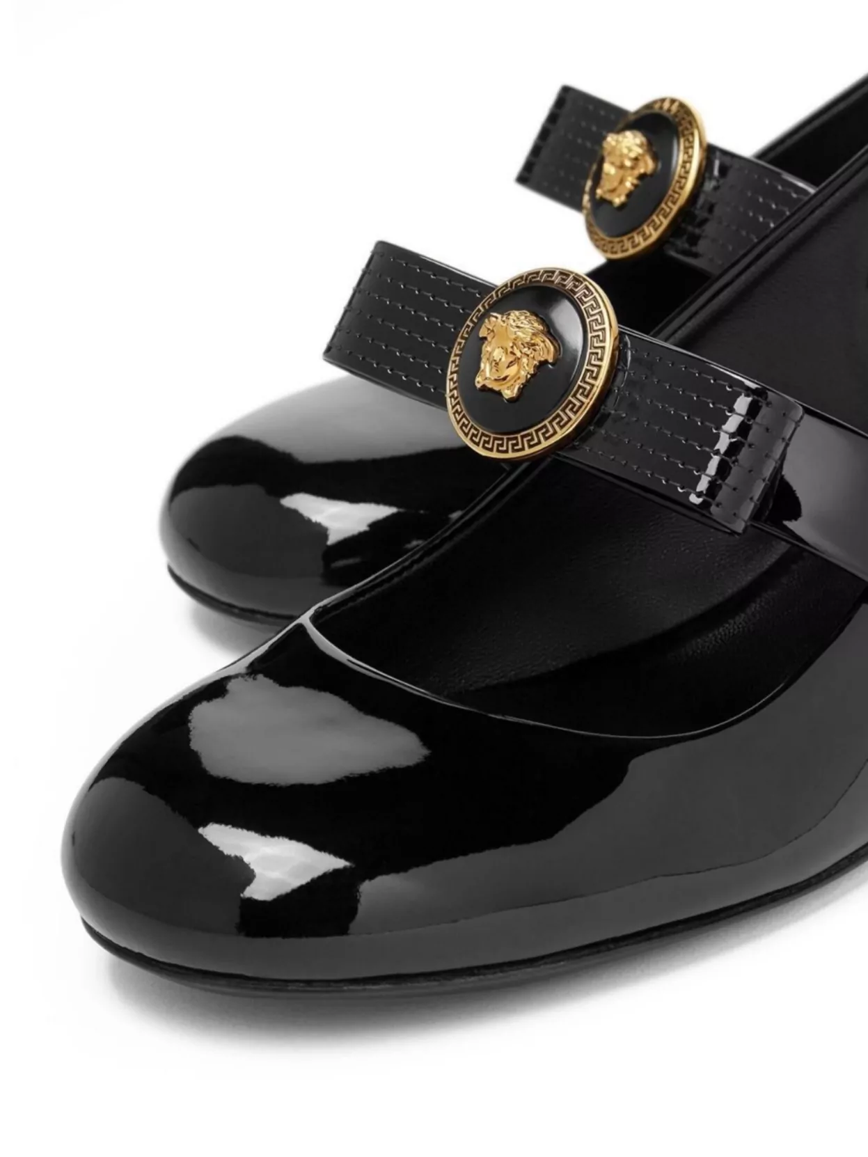 Versace Gianni Ribbon Patent Leather Pumps