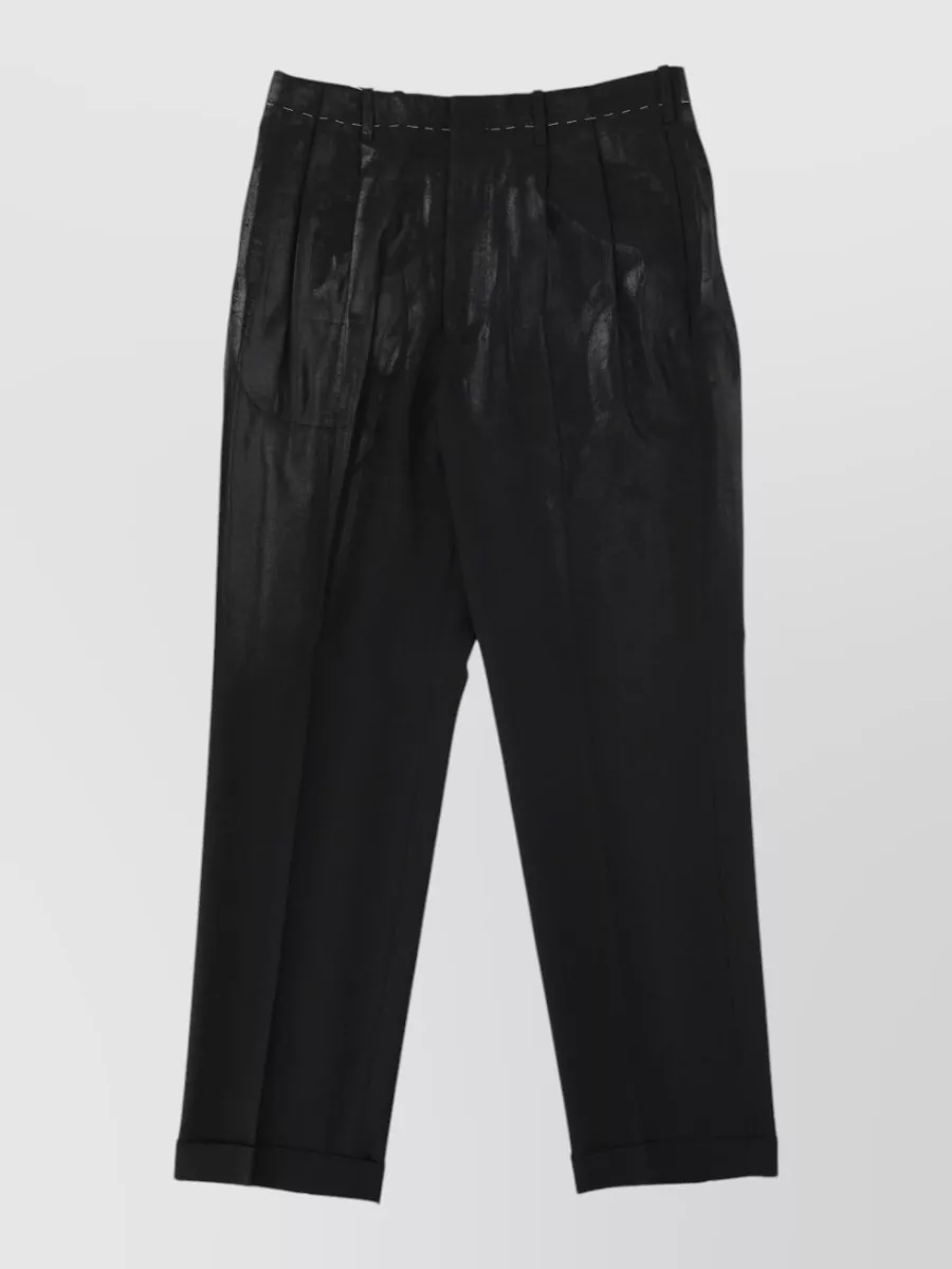 Maison Margiela Virgin wool pleated tailored trousers