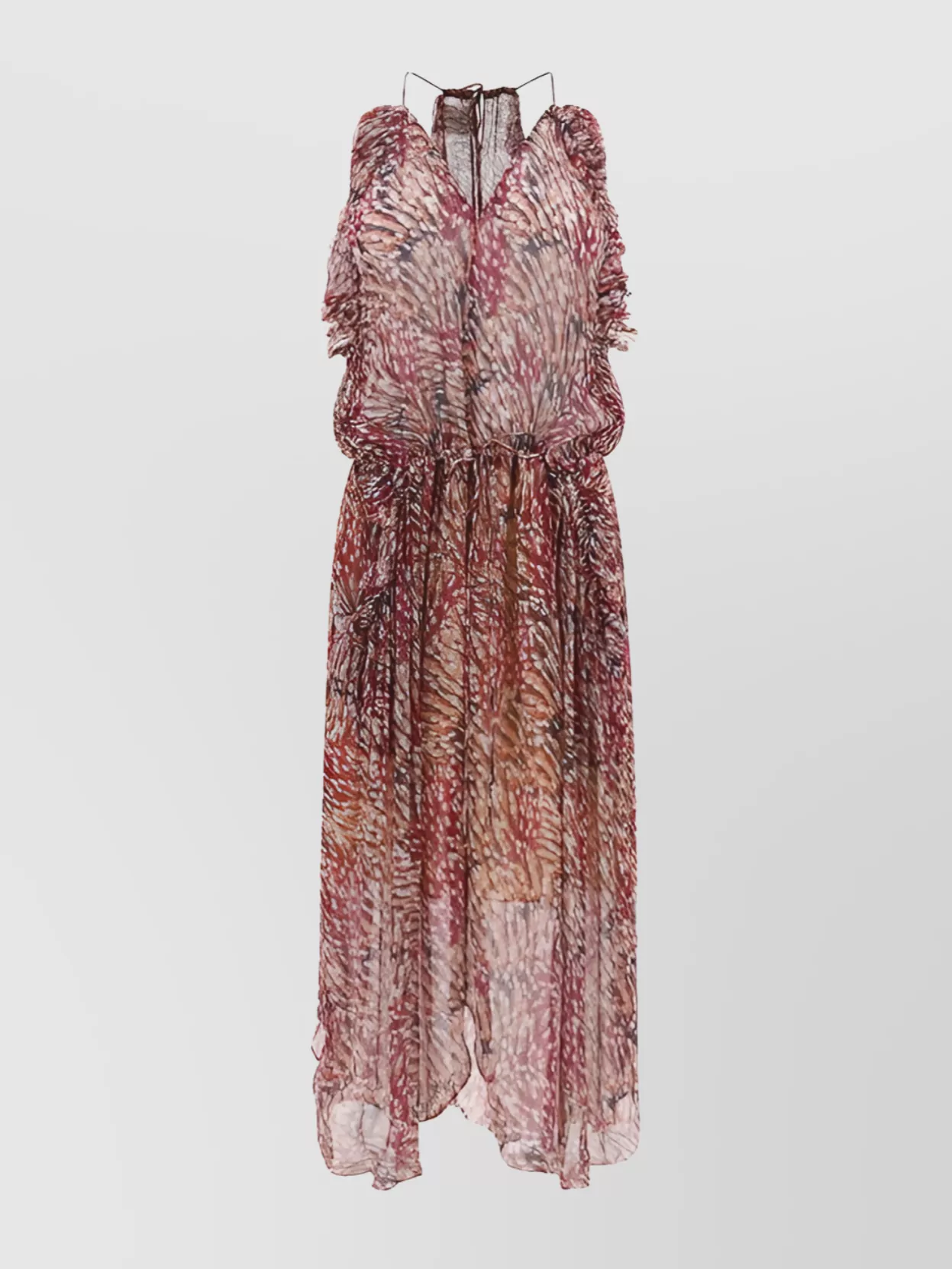 Shop Isabel Marant Étoile Long Dress With Adjustable Drawstring Waist