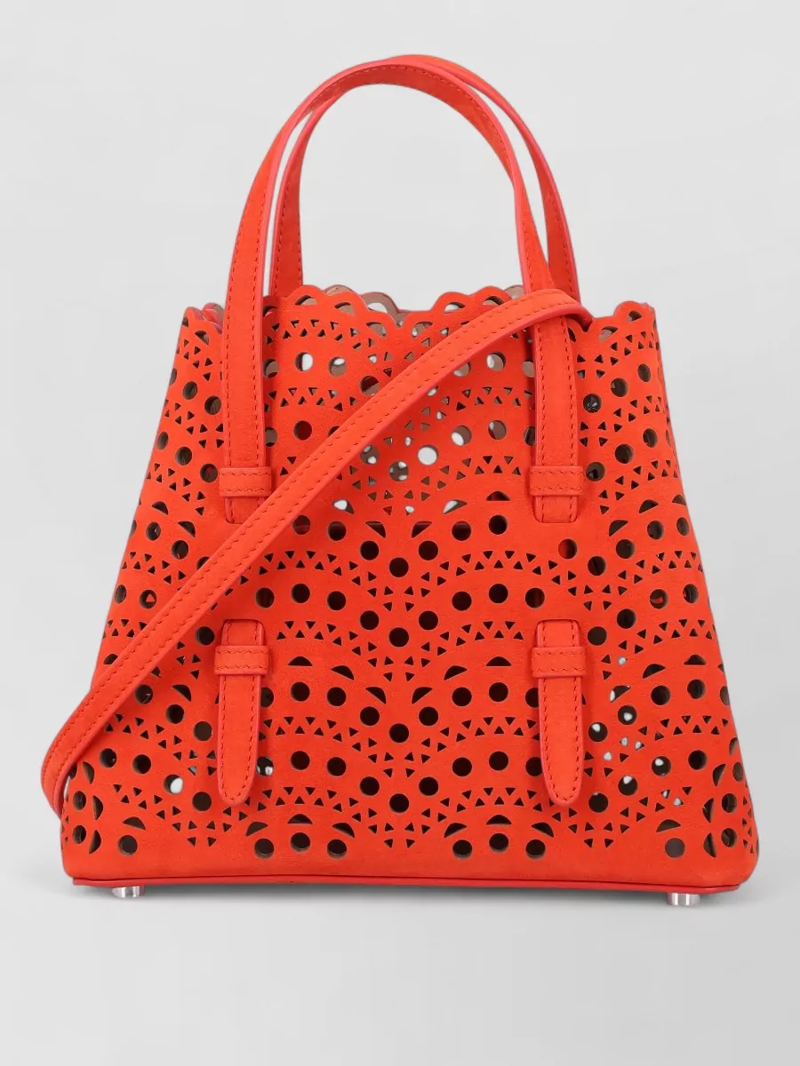 Alaïa Nubuck Leather Mina 20 Tote Bag