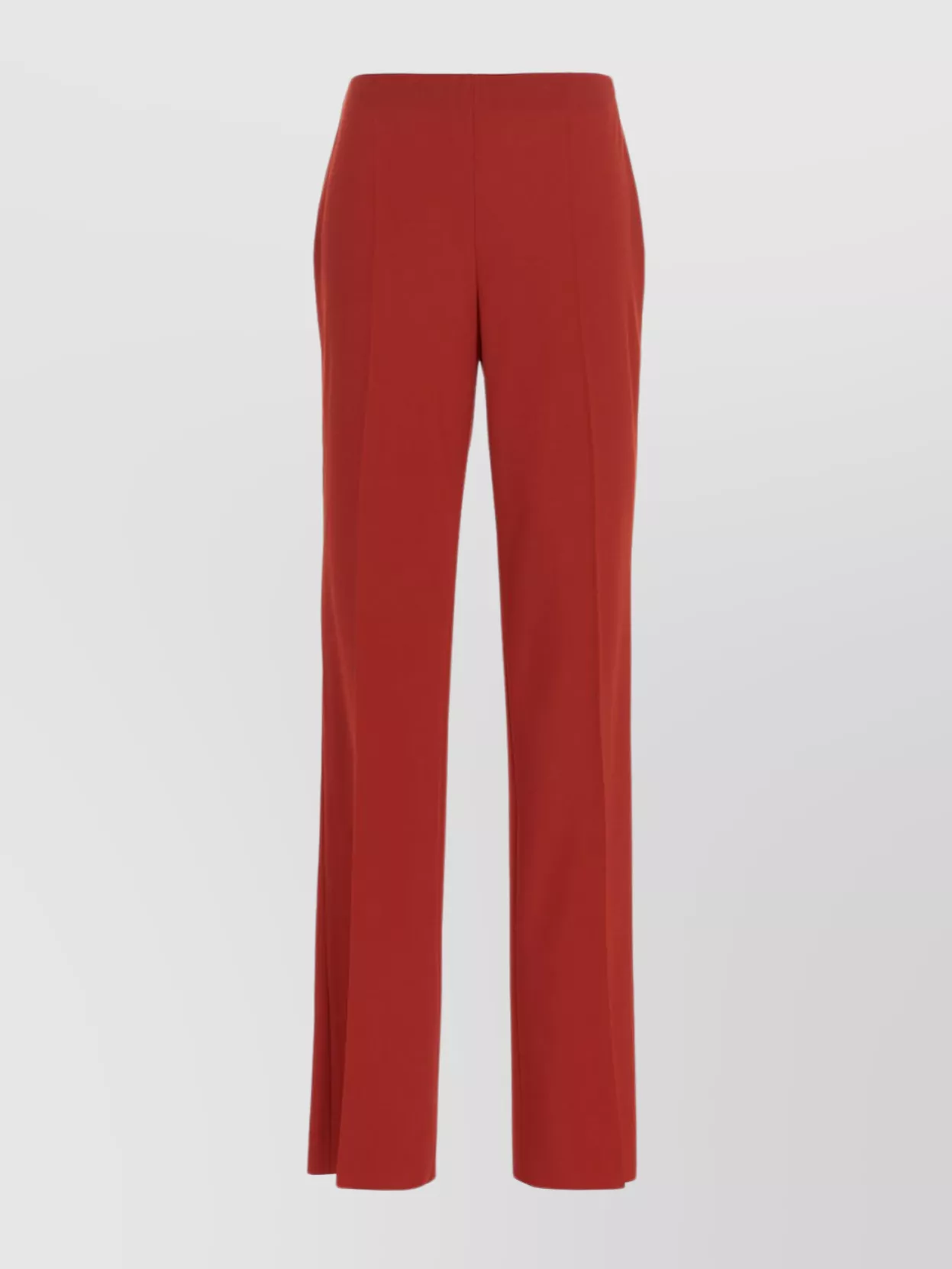 Shop Ferragamo Trousers Straight Pleat Detail