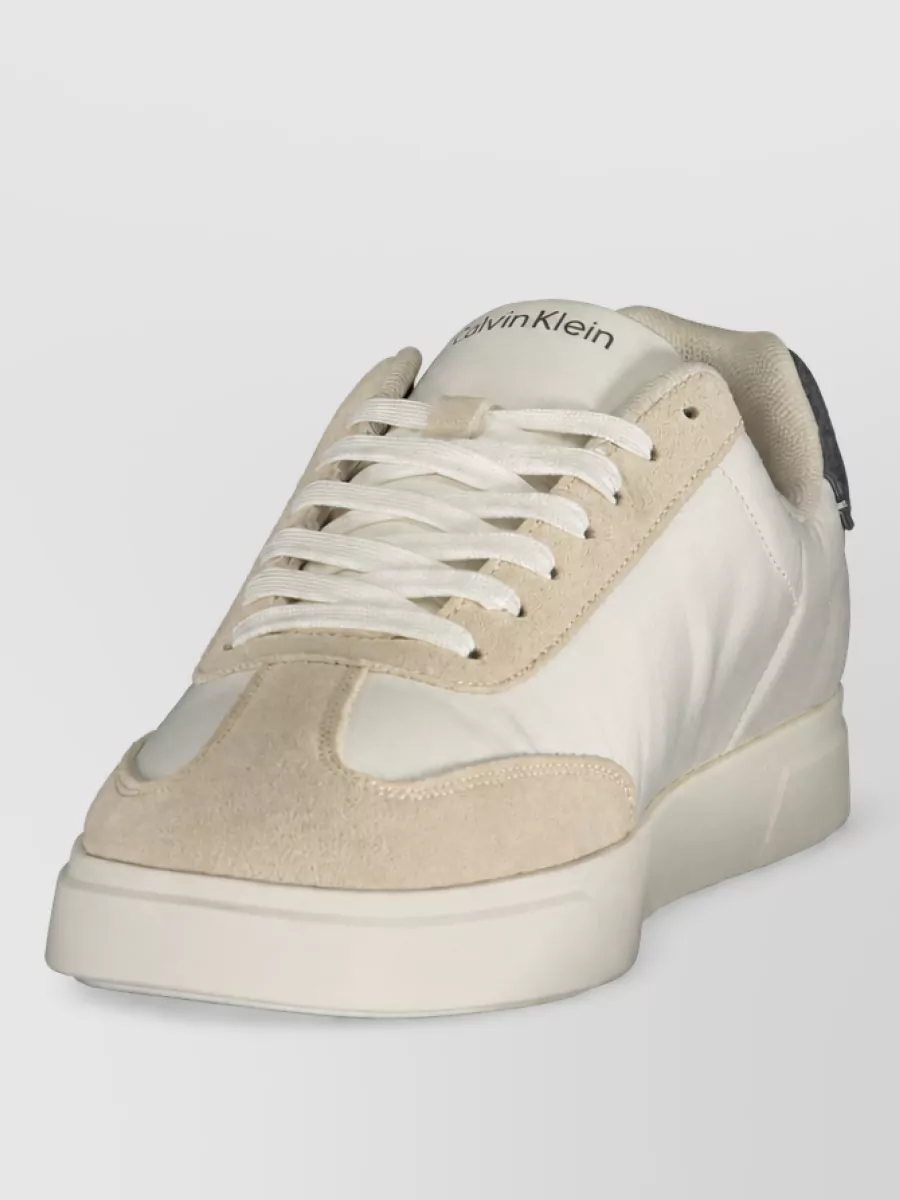 Calvin Klein leather lace-up sneakers